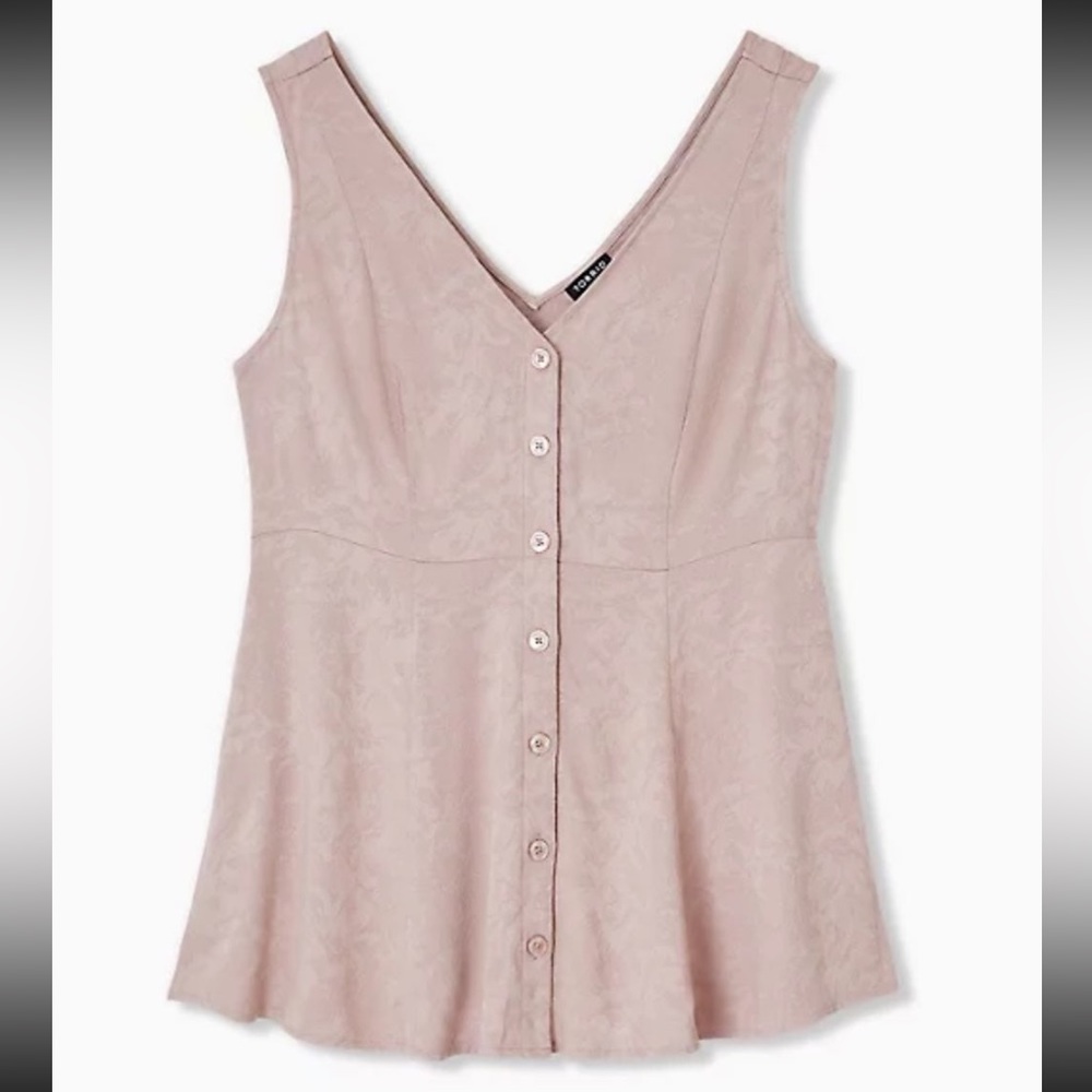 Torrid Button Front Peplum Top